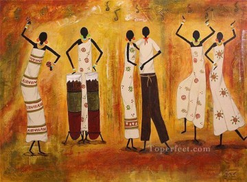 Rumba Texturkunst afrikanisch Ölgemälde